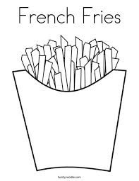 Free a serving of french fries, usual in the fast food coloring and printable page. Pin On Food Play Coloring Pages