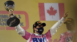 Sergio perez emotional celebration on the podium at 2020 sakhir grand prix. Sergio Perez Goes From Last To First In Astonishing Sakhir Gp Sports News The Indian Express