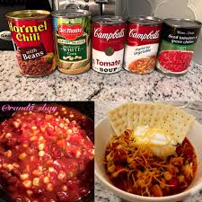5 Can Soup Hormel Chili W Beans Whole Kernel Sweet White Corn Tomato Soup Vegetable Soup You Can Use W Or W O Hormel Recipes Chili Dinner Rotel Recipes