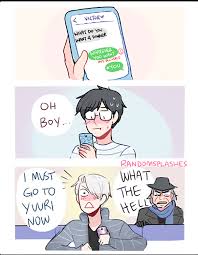 O Que Voce Quer Para O Jantar Tudo O Que Voce Quiser Nao Enviada Voce Eu Devo Ir Para Yuuri Agora O Que Diabos Yuri On Ice Comic Yuri On Ice
