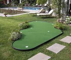 Take your tape measure and get the dimensions of the space that you are going to install in. 28 Outdoor Indoor Putting Greens Mats Designs Ideas Green Backyard Backyard Putting Green Indoor Putting Green
