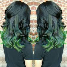 Black And Neon Green Hair Black To Emerald And Neon Green Ombre Hair Hair Colors Ideas Neon Green Hair Ombre Hair Bright Hair Colors