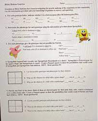 Displaying 8 worksheets for answer key for genetics. Hashtag Twitter Bikini Bottom Genetics 2 Espaco B