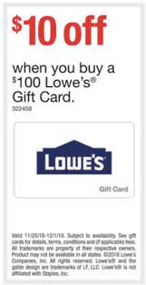 Lowe's® cards cannot be purchased using: Expired Staples 100 Lowe S Giftcard For 90 11 25 18 Until 12 1 18 Doctor Of Credit