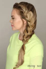 Most braided hairstyles are created by weaving in synthetic hair. Side French Braid