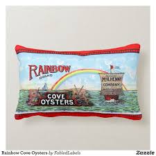 Rainbow Cove Oysters Lumbar Pillow Zazzle Com In 2020 Lumbar Pillow Pillows Lumbar