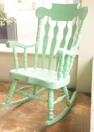 Mint Green Rocking Chair Shabby Chic Rocking Chair Rocking Chair Green Rocking Chair