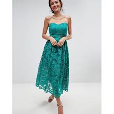 Abbigliamento giovane e per tutte le tasche, scopri i tantissimi abiti da cerimonia dallo stile unico ad un prezzo mai visto primo senza rinunciare allo stile. Asos Vestito Midi Da Cerimonia A Fascia In Pizzo Verde From Asos On 21 Buttons