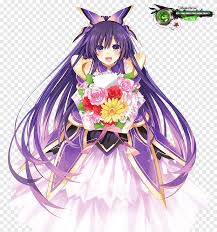 Date A Live Anime Wiki Desktop, Anime, purple, black Hair png | PNGEgg