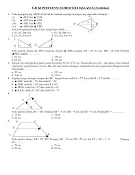 Jumlah dua bilangan cacah adalah 30. Soal Matematika Semester I Kelas Ix