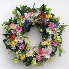 pin by あおがえる on wreathes artificial flowers home decor diy spring wreath flower arrangements spring wreath