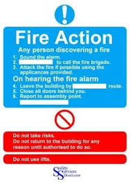 All covered employers are required to display the poster in their workplace. Fire Action Notice Fire Health And Safety Sign Ssd