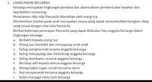 Contoh Contoh Tindakan Berdasarkan Nilai Nilai Pancasila Dalam Lingkungan Keluarga Lingkungan Brainly Co Id
