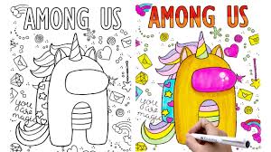 We currently have over 3,000 coloring. Unicorn Among Us Coloring Page Shorts Cute Doodle Youtube