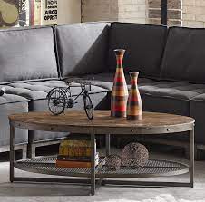 Add a touch of mid century modern to your living room with the mercer coffee table. The Sheridan Coffee Table Is The Perfect Modern Industrial Update To Any Living Room Rub Your Han Brown Coffee Table Oval Coffee Tables Coffee Table Farmhouse