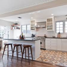 Tile trends 2021 according to the latest bathroom trends, soft colors such as taupe, beige, greige, pearl, sand and mink are replacing traditional glassy white. 75 Beautiful Transitional Cement Tile Floor Kitchen Pictures Ideas March 2021 Houzz