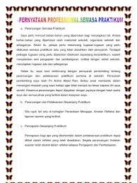 Format dan contoh penulisan jurnal. Pernyataan Professional Semasa Praktikum