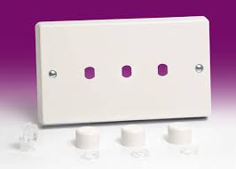 Integration for a two gang zigbee dimmer, but don't offer a three gang. 3 Gang Dimmer Plate Kit Twin Plate White Varilight Wqd3w