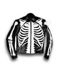 3 D Skeleton Leather Jacket White On Black Leather Jacket Jackets Hoodie Coat