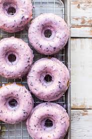 Baked Earl Grey Donuts Blueberry Glaze The Honest Company Blog Delicious Donuts Homemade Donuts Donut Recipes