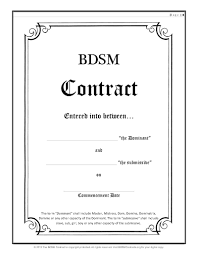 BDSM Contract Forms, Clauses & Resources - BDSMContracts.org