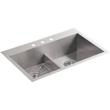 Kraus standart pro 33 in x 22 in stainless steel single bowl drop in 2 hole commercial residential kitchen sink lowes com in 2020 stainless steel kitchen sink sink single basin kitchen sink Kohler Vault 22 In X 33 In Stainless Steel Double Basin Drop In 3 Hole Residential Kitchen Sink Double Basin Sink Stainless Steel Kitchen Sink