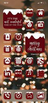 Snow Christmas App Icons Ios 14 App Icons Aesthetic Home Screen Winter Christmas Ios 14 App Icons Christmas Apps App Icon App