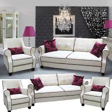 Sofa schwarz weiß auf moebelcheck.net ganz einfach finden ❤ entdecken sie unsere riesige auswahl an reduzierten sofa schwarz weiß. Jaqueline Couchgarnitur Mit Schlaffunktion 2 Sitzer Couch Mit Sesseln Weiss Schwarz