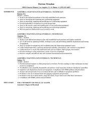 assembly, maintenance & overhaul