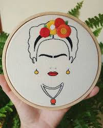 Embroided Frida Embroidery Art Diy Embroidery Embroidery And Stitching