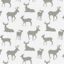 One Yard Fabric In White Grey Deer Print Yardage Yard 100 Cotton Fabric With Images Deer Fabric Nursery Fabric Deer Print