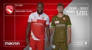 Komm in die welt von macron! Traditional Red White Besides Profile Of Swiss Mountains On New Fc Thun Kits By Macron