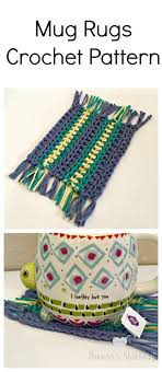 Thank you for checking out my mug rug pattern! Crochet Mug Rugs Hooked On Homemade Happiness Crochet Coasters Free Pattern Crochet With Cotton Yarn Cotton Yarn Patterns