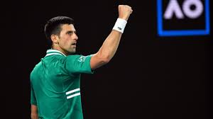 Zverev rifles a forehand down the line and Australian Open 2021 Drained Novak Djokovic Battles Past Alexander Zverev To Reach Semi Finals Eurosport