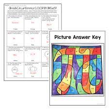 Basically i need to find the circumference and area, when the given radius is 20.0. Color By Answer Pi Day Area And Circumference Of Circles Tpt