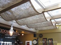 Pin By Marianaabreu38 On Repurposed Burlap Bags Sacks Skylight Covering Skylight Shade Basement Makeover