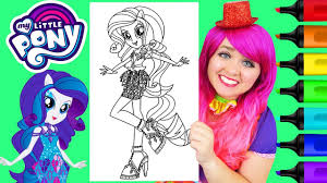 You can use our amazing online tool to color and edit the following equestria girls coloring pages. Coloring Rarity My Little Pony Equestria Girls Coloring Page Prismacolor Markers Kimmi The Clown Youtube