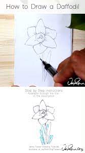 Flowers How To Draw A Daffodil Flower Step By Step Tutorial Flower Drawing Flower Drawing Tutorials Drawings