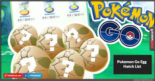 Pokemon Go Egg Hatch List And Chart Pokewreck