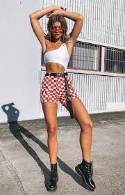 Red Shorts Festival Outfits Rave Trendy Festival Outfits Festival Outfits