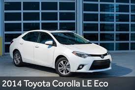Front wheel drive, sedan, compact cars 30 (est) mpg city / 42 (est). 2014 Toyota Corolla Explaining The Trim Levels News Cars Com