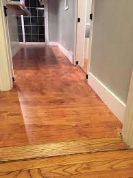 Diy Faux Hardwood Floors On Plywood Subfloor And Then We Tried Faux Hardwood Hardwood Floors Plywood Subfloor