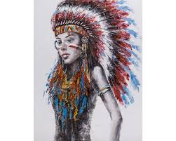 Maybe you would like to learn more about one of these? Die Faktorei Wandbild Frau Mit Indianer Kopfschmuck I Unikat Slewo Com