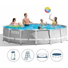 Intex Prism Frame Rund Aufstellpool 427x107 Cm 26720gn Sandfilter 4000l Best Pool Shop