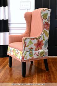 Cut the fabric along the line. Diy Upholstered Wingback Dining Chair Finished How To Upholster The Frame Part 2 Addicted 2 Decorating