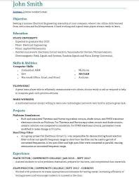 Need a professional college resume template for your application? Electrical Engineering Student Resume For Summer Internship Greater Nyc Area Resumes