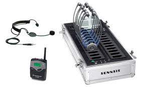 Sennheiser 2020 D Tour Guide System 10 Way With Bodypack Transmitter And Headband Microphone