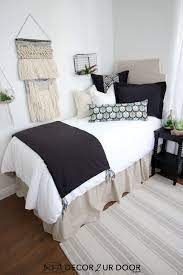 Tan Black Succulent Dorm Bedding Set Dorm Bedding Sets Dorm Room Pictures College Dorm Room Style