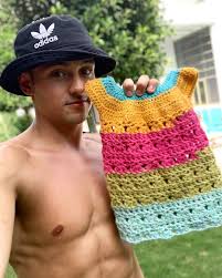 Daley, 27, said that learning to knit and crochet has helped him through the tokyo olympics. Tom Daley On Instagram Finished The Dress I Was Making Yesterday I Ve Been Making Lots Of Things For Little Girls Recently It S Been So Fun To Learn