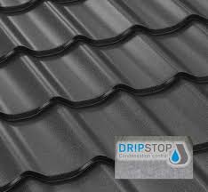 Tole Imitation Tuile Dripstop Longueur 2 M15 X L 1m20 Avec Feutre Regulateur De Condensation